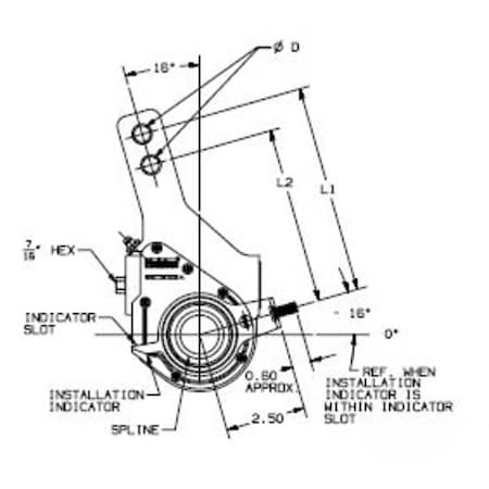 Haldex Slack Adjuster, Auto 40910562